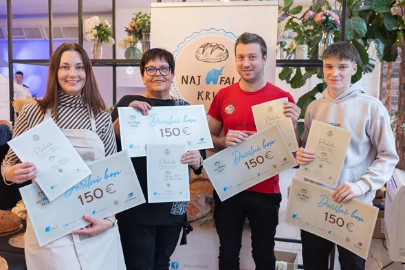 Zmagovalci izbora Naj Fala kruh 2025