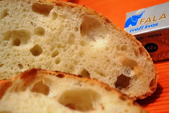 Beli kruh s kislim testom
