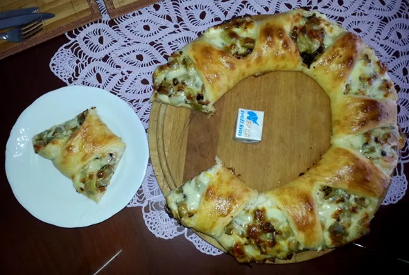 Privihana zelenjavna pizza: